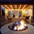 String Lighting and Fire Pit